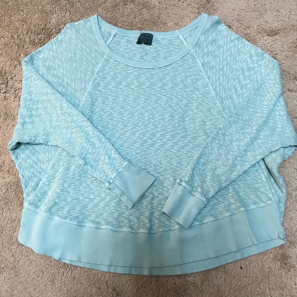 Anthropologie Left of Center Light Blue Top
